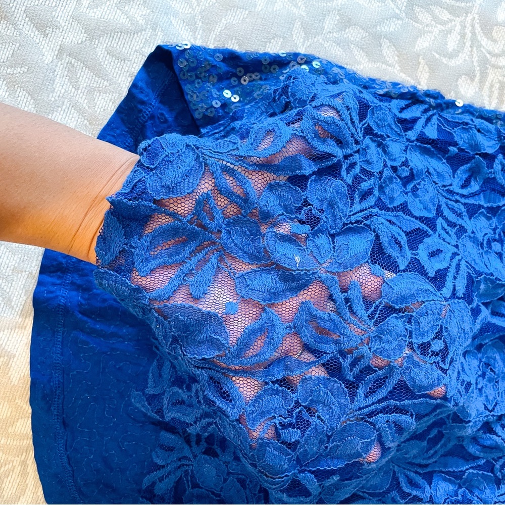 Express Sequin Lace racer back tank XS - Picture 4 of 4